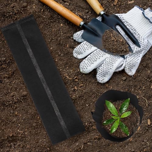 Fabric Grow Bags - 7x13.8 inches Breathable Black Seed Starter Plant Grow Bags for Seedling Pots, Nursery Pots for Plants, 50pcs - Image 2