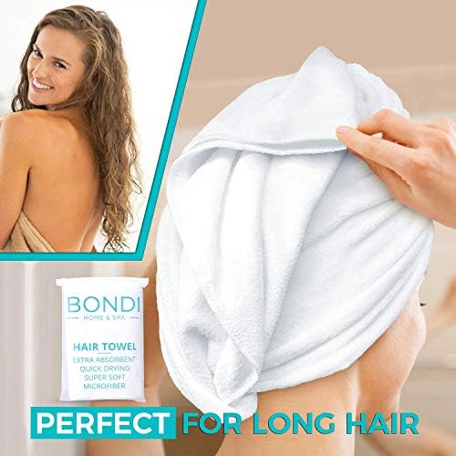 Bondi SPA Microfiber Hair Towel – Dries Hair 50% Faster – Anti-Frizz Towel for All Hair Types – Super Absorbent & Soft - XL (Rectangle) - 42 x 22 inches - Image 6