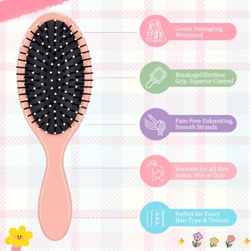 Suclain 100 Pcs Hair Brushes Bulk for Women, Travel Detangling Brush - Image 3