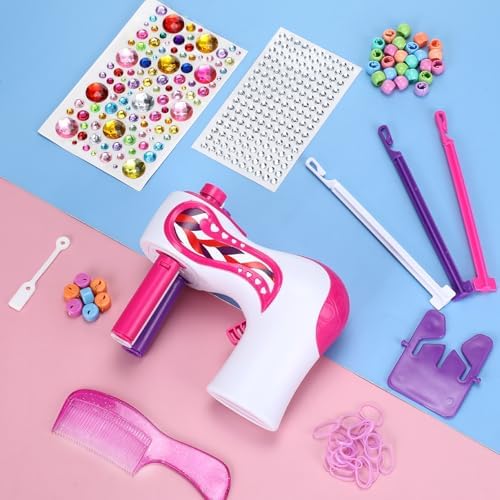 Lasnten Automatic Hair Braider Machine Electric Hair Braiding Tools DIY Styling Kit with Self Adhesive Gems and Jewelry Beads Salon Styling Tool Accessories for Women Makeup Vanity Set - Image 6
