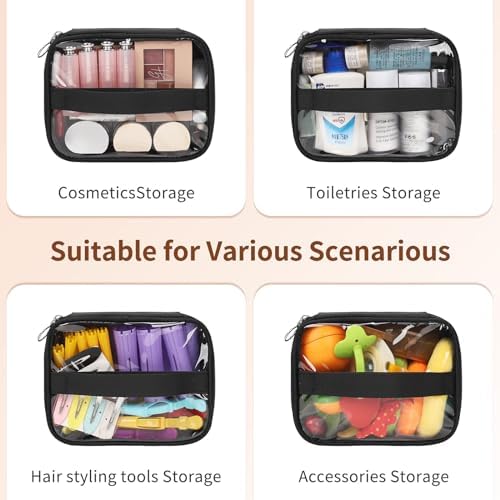 Large Makeup Train Case with Makeup Travel Bag and 4 Clear Makeup Bags for Hairstylist, Hairdresser Bag with Detachable Pouch,Heat Insulation Anti-scalding for Hairdressing Organizer Big wheels - Image 5