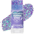 Purple Hair Glitter Stick for Kids,Waterproof Mermaid Purple Body Face Glitter Stick,Mardi Gras Accessories Chunky Sequins for Singer Concert Festival,Halloween Glitter Cosplay Makeup by PaminifyBeautyMakeup