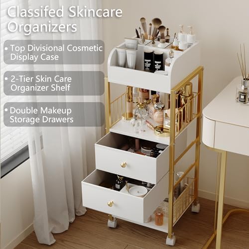 Makeup Organizer Storage Cart with Drawers Large Skincare organizers - Image 4