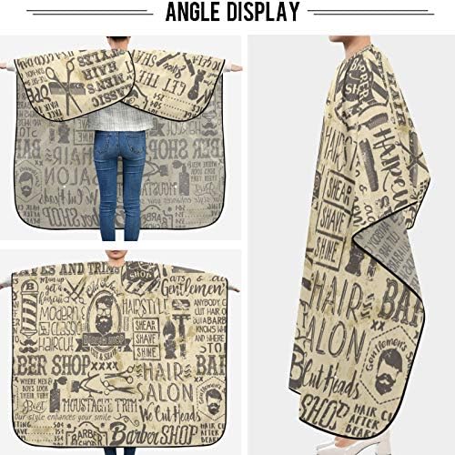 visesunny Professional Barber Cape Polyester Hair Cutting Salon Cape Apron Anti-Static Beard Bib Grooming Apron - Image 6