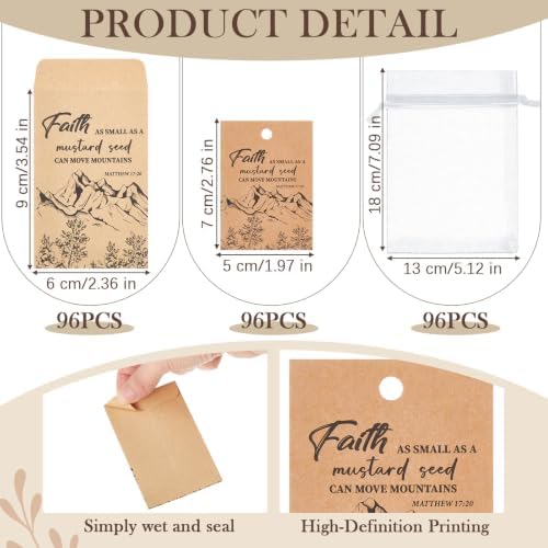 96 Sets Faith of a Mustard Card Sets Christian Gifts Bulk - Image 2