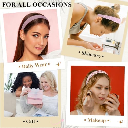 Cute Pink Coquette Floral Headbands Head Bands for Women Girls - Image 5