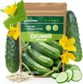 Marketmore Cucumber Seeds for Planting - 100 Heirloom Seed Packet - High Yield Slicing Cucumber for Home Garden, Indoor/Outdoor by PLANTMEW