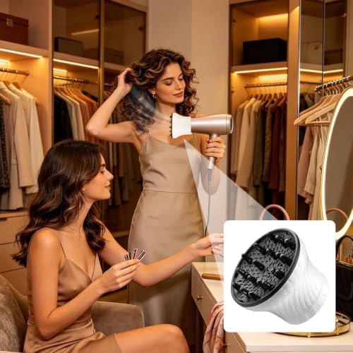247 grams Hair Dryer Diffuser Portable Universal Fast Drying Large White - Image 4