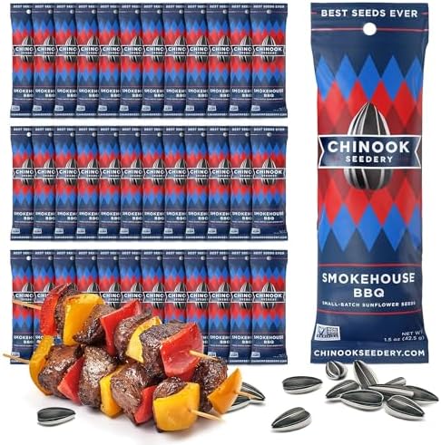 Chinook Seedery Sunflower Seeds to Eat - Smokehouse BBQ - 1.5 oz, 36 Pack by ChinookSeedery