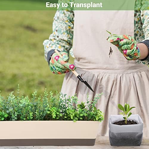 GREANER 200 PCS Nursery Bags for Plants, 11"x11.8" Biodegradable Plant Starter Bags, Aeration Grow Bags Seedling Pots Container for Plant, Seedling, Flower, Potato, Tomato Plant Starts - Image 5