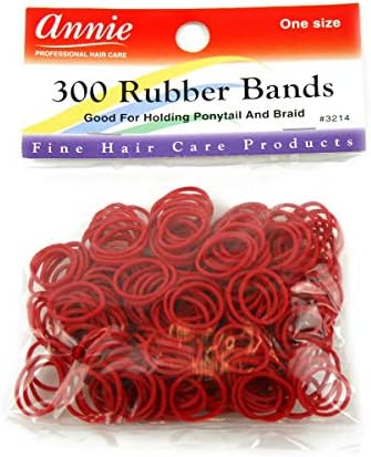 Annie Rubber Bands for Hair, White, 300 Ct, Small Elastic Hair Ties - Image 6