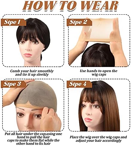Waydress 100 Pcs Wig Caps Nylon Stocking Caps Elastic Stretchy,Beige - Image 5
