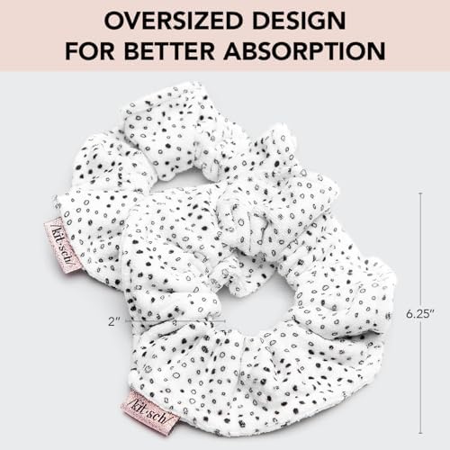 Kitsch Microfiber Quick-Dry Hair Towel Scrunchie - Micro Dot, 2pcs - Image 2