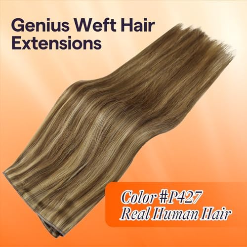 Full Shine Hand Tied Weft Human Hair Extensions Add Volume 22 Inch 60g - Image 2