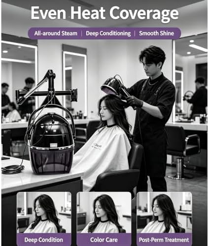 Wall Mounted Hair Steamer with Adjustable Swing Arm for Barber Hair Perm - Image 3