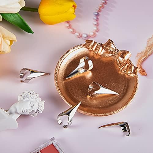 Hicarer 10 Pcs Adjustable Finger Claw Hair Parting Braid Ring Halloween Cos - Image 7