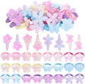 32 Pcs Toddler Sparkly Hair Ties Hair Clips for Girls Baby Hair Bows Flower Elastics Baby Hair Ties Ponytail Colorful Bow Hair Clip Cute Flower Scrunchies Hair Accessories by Santoddle