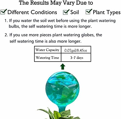 10pcs Plant Self Watering Globe Stakes, Plant Watering Stakes Automatic Plant Watering Bulb System Spikes, Flower Automatic Watering Device, Garden Self Waterer for Indoor Outdoor Plant - Image 4