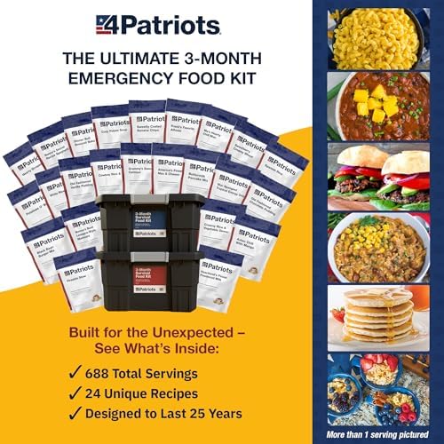 4Patriots 3-Month Survival Food Kit: Emergency Food Supply Designed to Last 25 Years, 688 Servings - Image 2