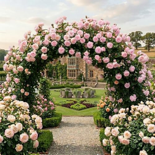 Light Pink Live Rose Plant, Fragrant Garden Rose, 2-3 Inch Tall - Image 3
