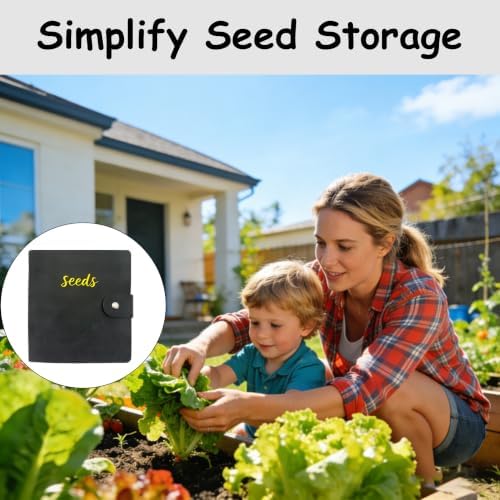 Seed Storage Organizer Binder, Seed Packet Organizer with 50 Clear Pockets - Image 6