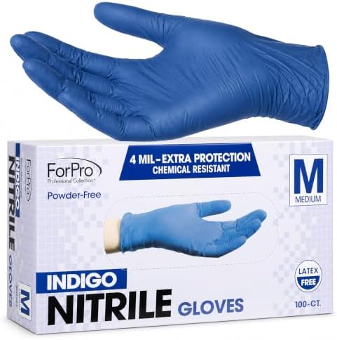ForPro Disposable Nitrile Gloves, Chemical Resistant, Powder-Free, Latex-Free, Non-Sterile, Food Safe, 4 Mil - Image 2