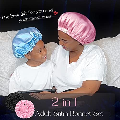 YANIBEST Satin Bonnet for Sleeping Women Men, Adjustable Hair Bonnet - Image 6