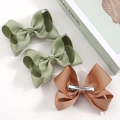 JOYOYO 40Pcs 4.5" Hair Bows Alligator Clips, Grosgrain Ribbon Girls Bows Clips Barrettes Hair Accessories for Baby Girls Toddlers Kids Teens - Image 4