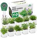 Indoor Herb Garden Kit – 10 Non-GMO Herb Seeds with Soil, Pots & Moisture Meter – Easy Windowsill Gardening Starter Set – Unique Gift for Gardeners, Home Chefs & Families by Unknown