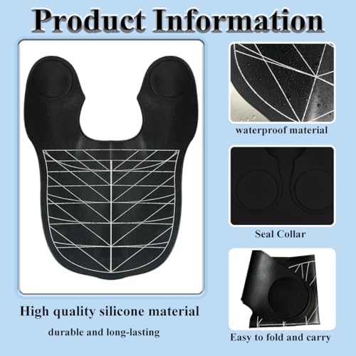 Silicone Hair Cutting Guide Shawl,Shoulder Silicone Mat for Hair Tools,Waterproof Silicone Hair Cut Cape for Professional Hair Stylists and Beginners,Large Haircutting Pads for Home and Salon Use - Image 3