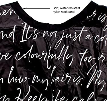 Betty Dain Secret Messages Shampoo Cape, Vinyl, 36" x 54", Black - Image 4