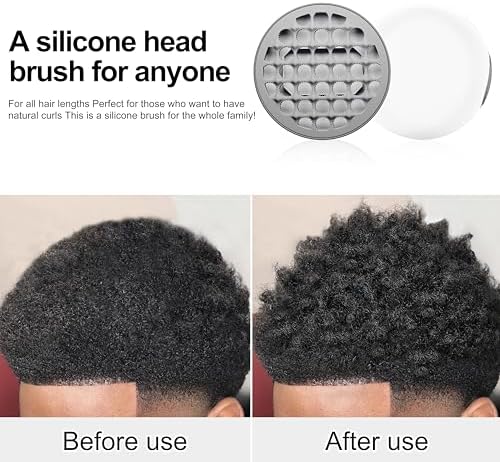 Silicone Twist Hair Brush, Magic Curling Hair Tool, Gray - Image 4