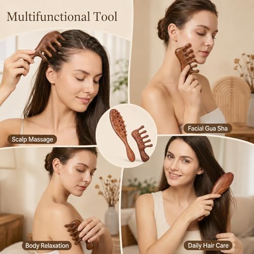 2 Pack Loc Brush for Locs, Wooden Loc Brush Scalp Massage Tool - Image 7