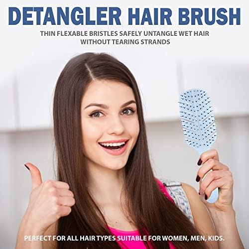 Fiora Naturals Detangler Brush for Wet and Dry Hair, Soft Detangling Brush - Image 7