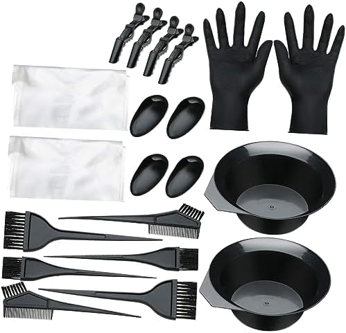 20 Piece Hair Dyeing Tool Kit for Home and Professional Coloring by IWOWHERO