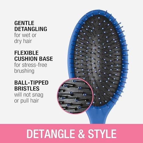 Conair Detangling Hair Brush | Assorted Colors | 3pk, Pack of 8 - Image 3