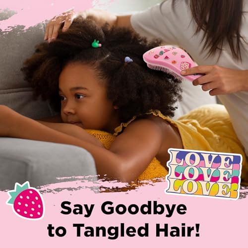 Lily England Kids & Toddler Hair Brush with Stickers, Pink - Image 6