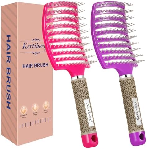 Hair Brush for Wet & Dry Hair, Detangler Brush for Women & Men by Kertiberif