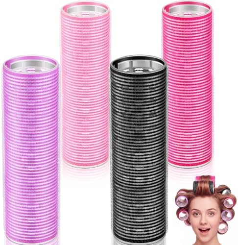 WILLBOND 4 Pcs Aluminum Thermal Hair Rollers for Women, 4.1 X 1.2 Inch by Willbond+Technology+Limited