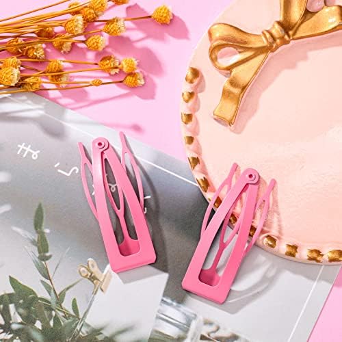 Chinco Pink 24 Pcs Double Grip Hair Metal Snap Clips,2 Inch - Image 4