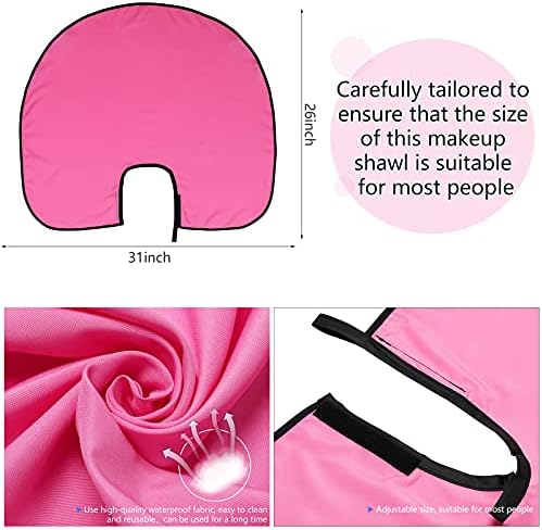 Geyoga Short Makeup Cape for Women Men Mini Haircut Cape, Pink, 1 Pcs - Image 2