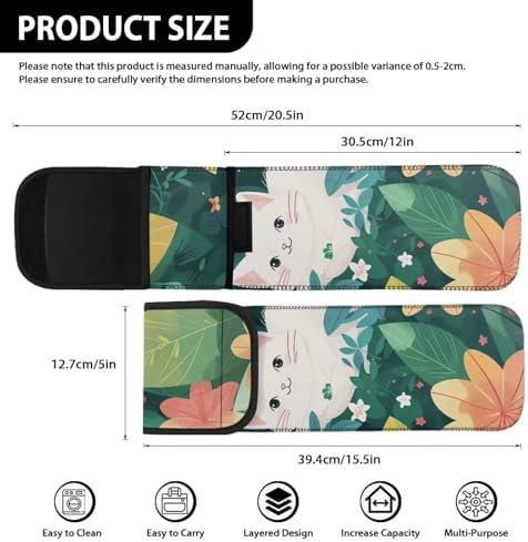 Cute Cat Travel Case for Flat Iron Heat-Resistant Curling Iron Sleeve Travel Thickening Hair Straightener Curler Storage Bag Travel Hair Accessories Organizer - Image 6