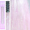 IDN BEAUTY Hair Tinsel Clip In Bright White Sparkle Hair Extensions 24 Inch 6pcs by IDNBEAUTY