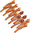 Hair Clip for Women, 12 Pcs Duckbill Alligator Hair Barrettes Pins, Non Slip Colorful Plastic Duck Billed Hair Clips for Styling Sectioning-Brown by EWSNM