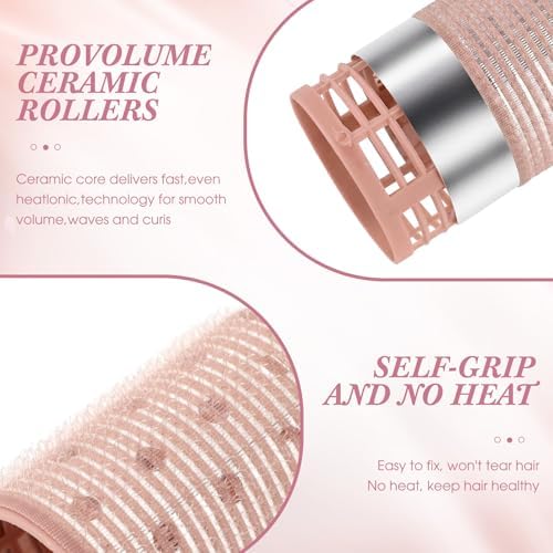 Therwen 18 Pcs Thermal Hair Roller for Women with Long Hair,Terracotta - Image 3