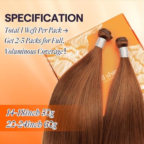 Full Shine Hand Tied Weft Hair Extensions Human Hair 22 Inch 60G - Image 4