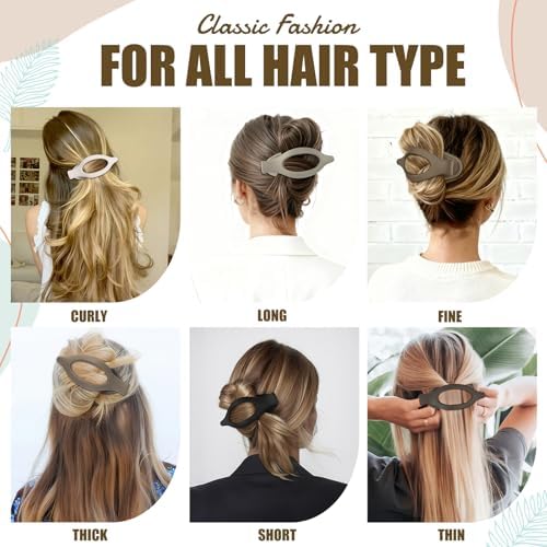 Flat Hair Clips for Women - 6 PCS French Flat Claw Clips Medium Hair Clips for Girls Large Hair Claw Clips for Thick or Thin Hair Strong Hold No Slip Hair Accessories for women (Regular) - Image 5