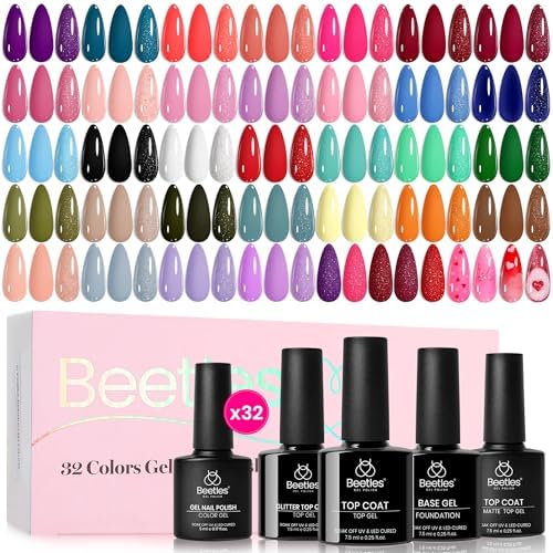 Beetles Fall Gel Polish Set, Fingertip Palette Collection, 32 Colors by beetlesGelPolish