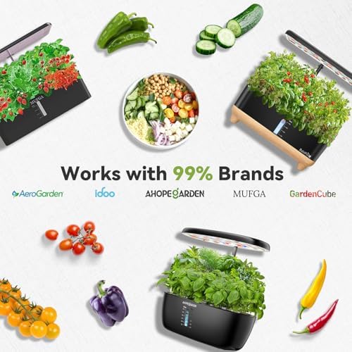 Salsa Garden Seed Pod Kit for AeroGarden, iDoo, Ahopegarden Hydroponic System, 400+ Seeds Includes Red Chili, Green, Yellow, and Purple Bell Pepper, Cucumber, Red/Golden Cherry Tomato (7-Pod) - Image 4