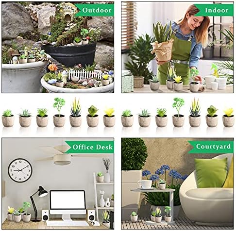 32 Pcs Mini Fake Succulents, Small Artificial Faux Succulent Plants Decor - Image 5